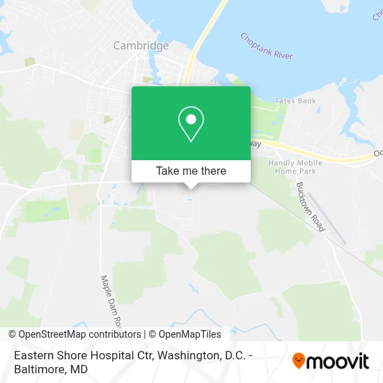 Eastern Shore Hospital Ctr map
