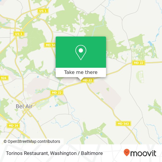 Mapa de Torinos Restaurant