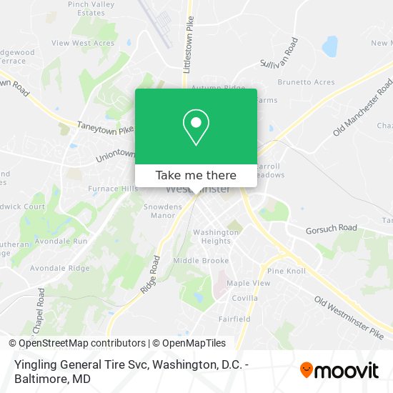 Mapa de Yingling General Tire Svc