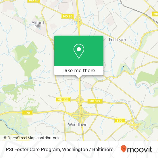 Mapa de PSI Foster Care Program