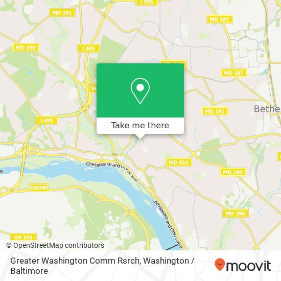 Mapa de Greater Washington Comm Rsrch