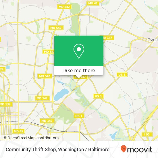 Mapa de Community Thrift Shop