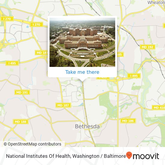 Mapa de National Institutes Of Health