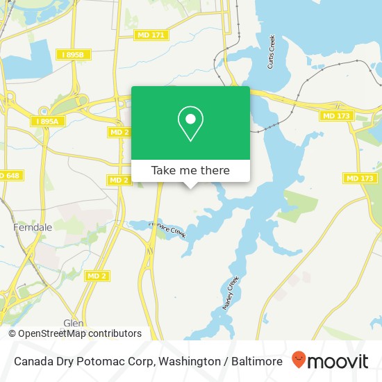 Mapa de Canada Dry Potomac Corp