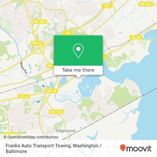 Mapa de Franks Auto Transport Towing
