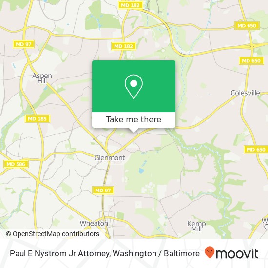 Paul E Nystrom Jr Attorney map