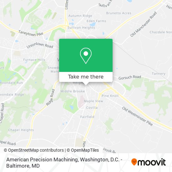 American Precision Machining map