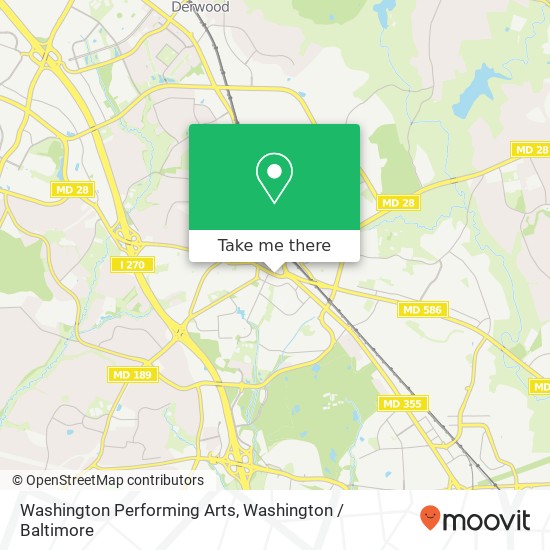 Mapa de Washington Performing Arts