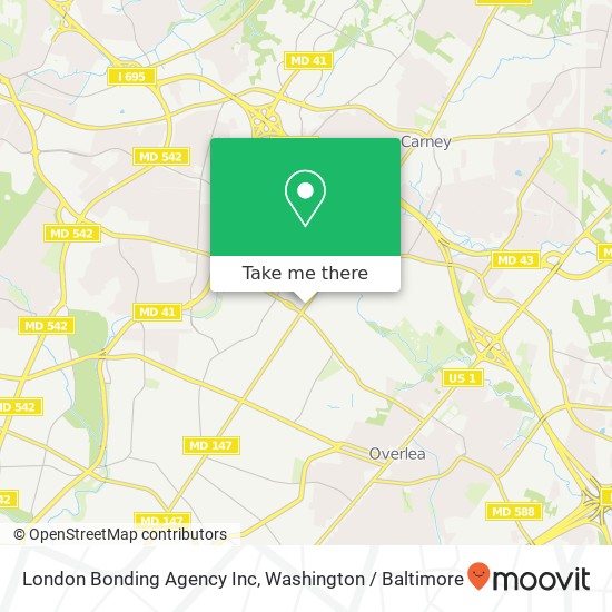 Mapa de London Bonding Agency Inc