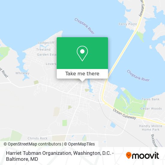 Harriet Tubman Organization map