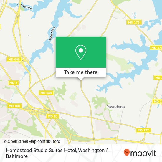 Mapa de Homestead Studio Suites Hotel