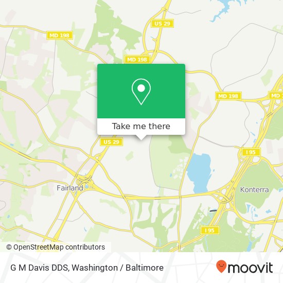 G M Davis DDS map