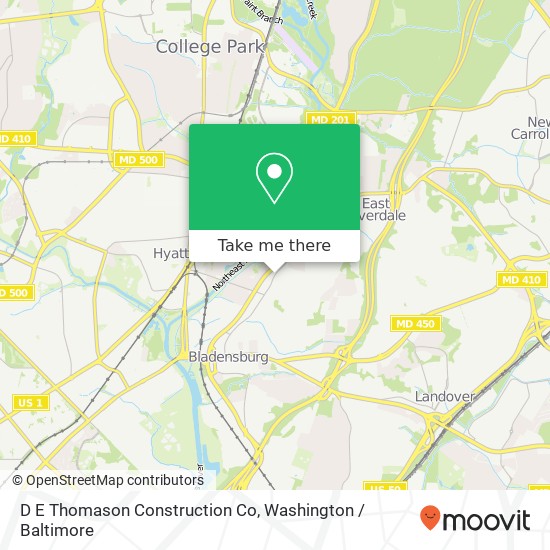 Mapa de D E Thomason Construction Co