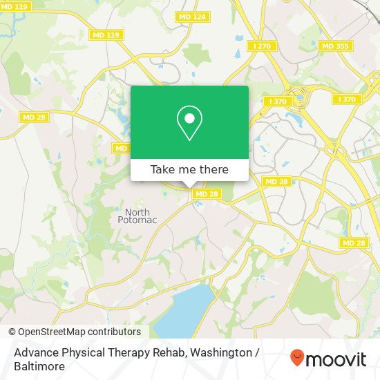 Mapa de Advance Physical Therapy Rehab