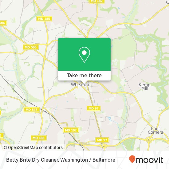 Mapa de Betty Brite Dry Cleaner