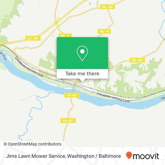 Jims Lawn Mower Service map