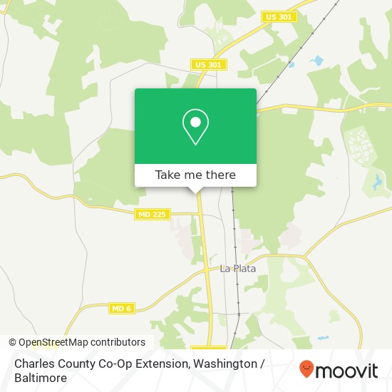 Mapa de Charles County Co-Op Extension