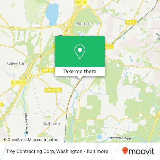 Trey Contracting Corp map