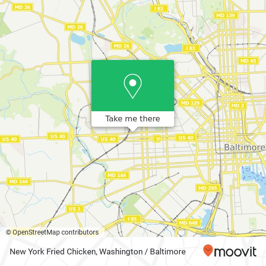 New York Fried Chicken map