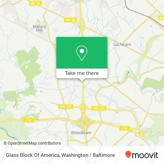 Mapa de Glass Block Of America