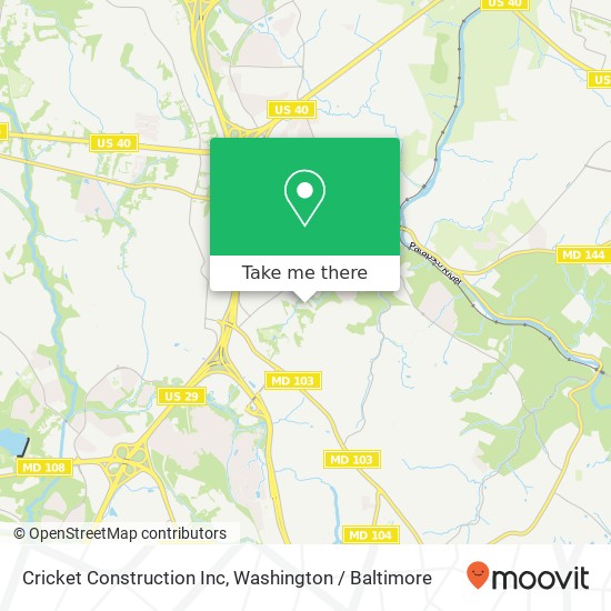 Cricket Construction Inc map