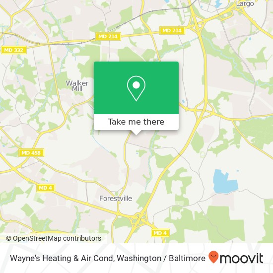 Mapa de Wayne's Heating & Air Cond