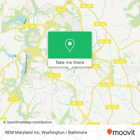 REM Maryland Inc map