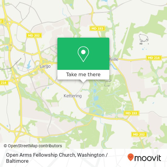 Mapa de Open Arms Fellowship Church