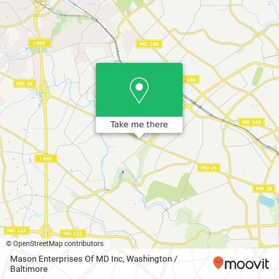 Mason Enterprises Of MD Inc map