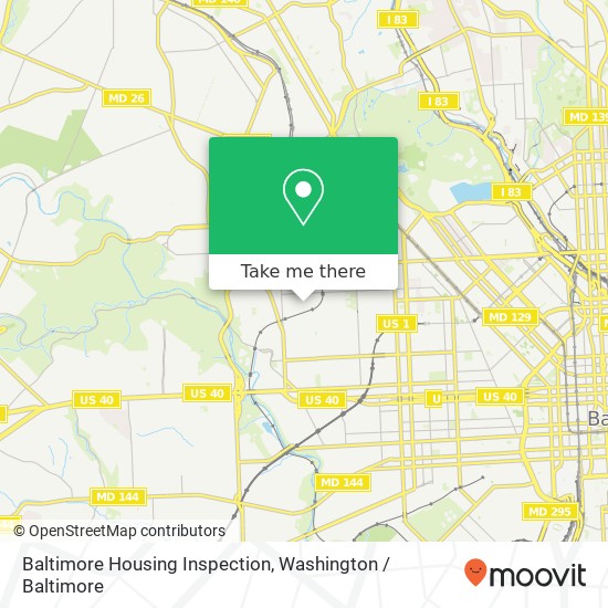 Baltimore Housing Inspection map