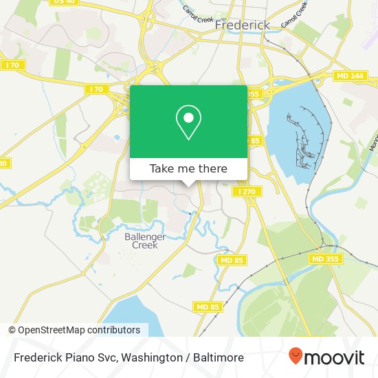 Frederick Piano Svc map