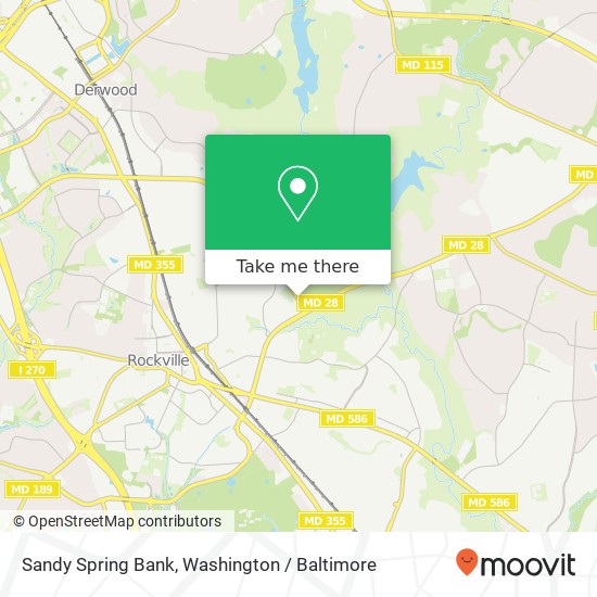 Mapa de Sandy Spring Bank