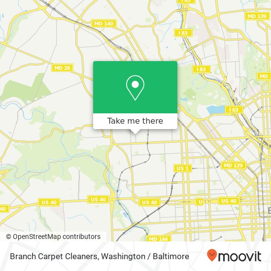 Branch Carpet Cleaners map