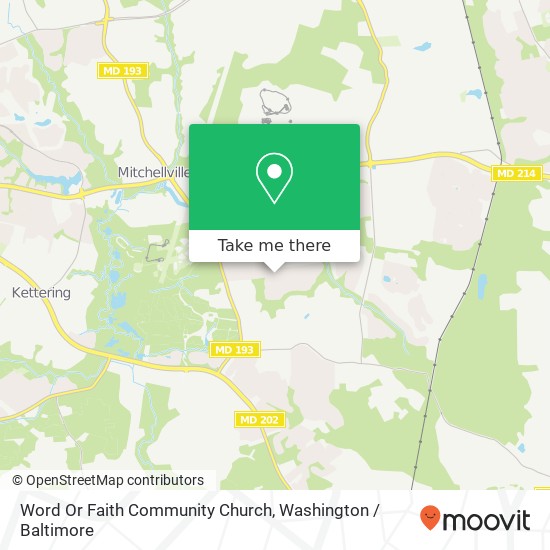 Mapa de Word Or Faith Community Church