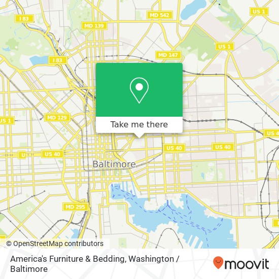 Mapa de America's Furniture & Bedding