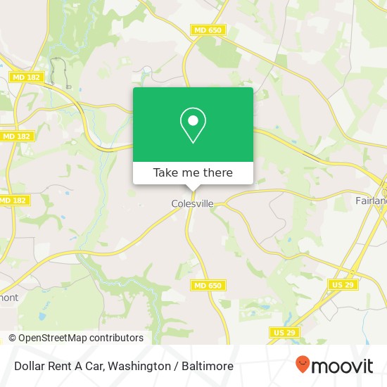 Dollar Rent A Car map