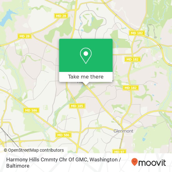 Mapa de Harmony Hills Cmmty Chr Of GMC