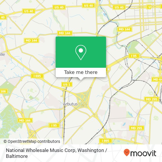 Mapa de National Wholesale Music Corp