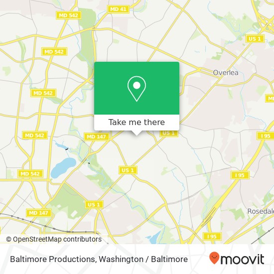 Baltimore Productions map