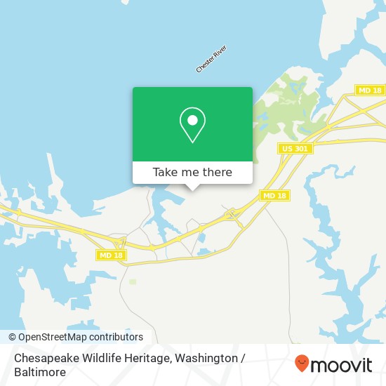 Mapa de Chesapeake Wildlife Heritage