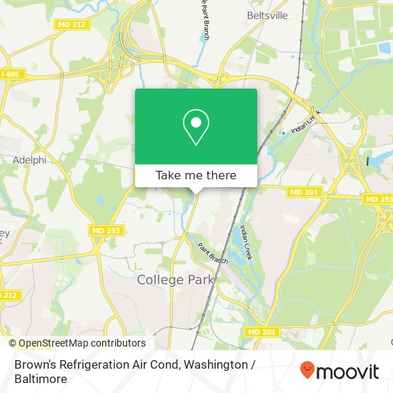 Brown's Refrigeration Air Cond map