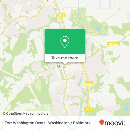 Fort Washington Dental map