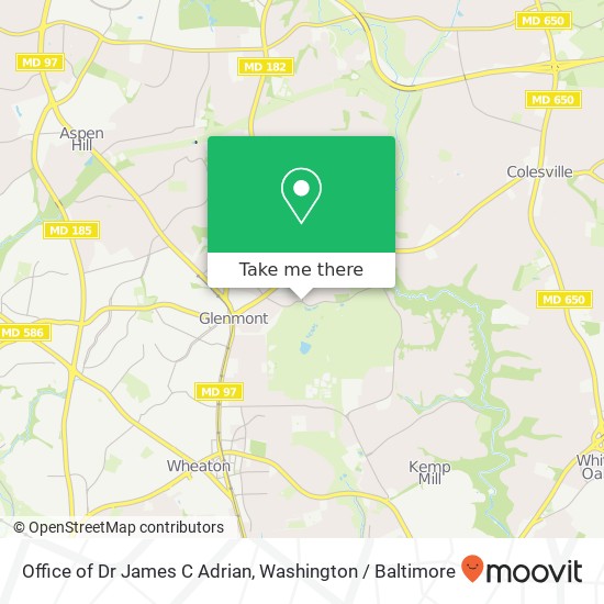 Mapa de Office of Dr James C Adrian