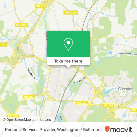 Personal Services Provider map