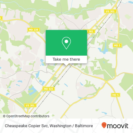 Cheaspeake Copier Svc map