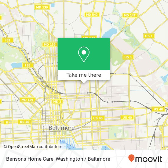 Bensons Home Care map