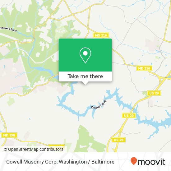 Cowell Masonry Corp map