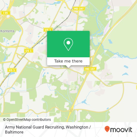 Mapa de Army National Guard Recruiting