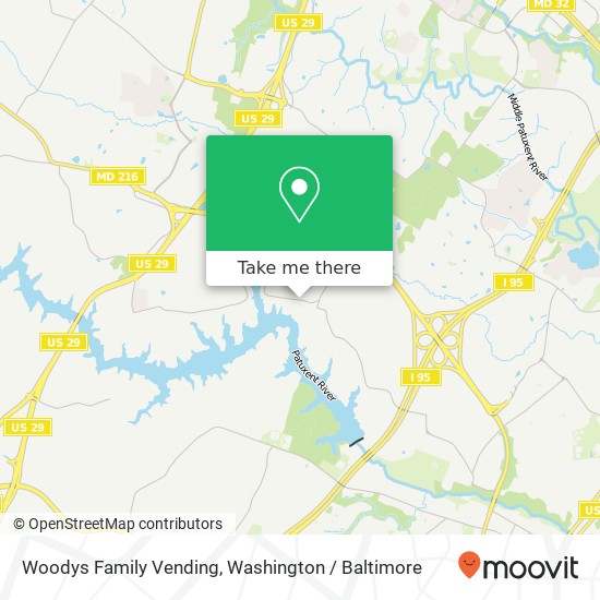 Mapa de Woodys Family Vending