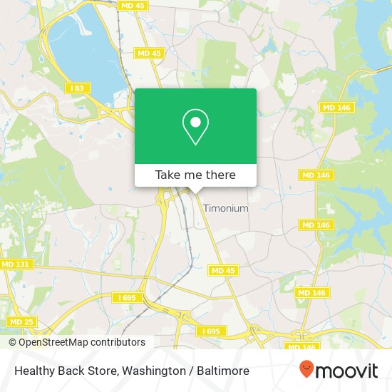 Mapa de Healthy Back Store